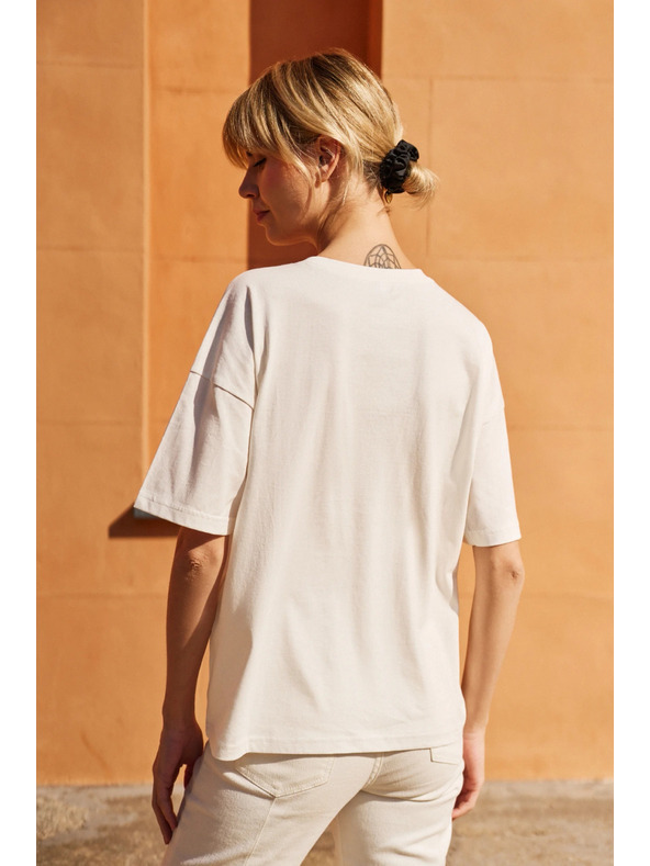 Moodo Ženska bijela majica s printom