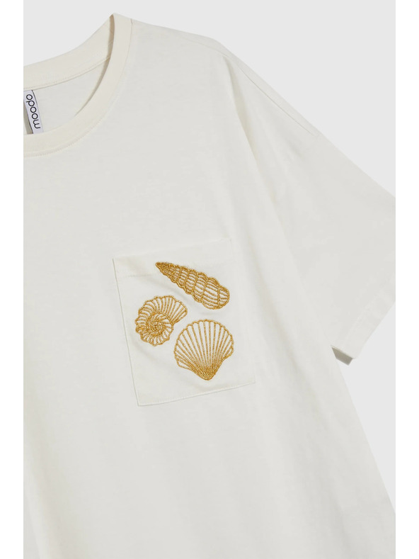 Moodo Ženska bijela majica s printom