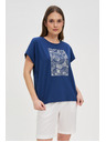 Moodo Ženska majica Moodo – tamno plava