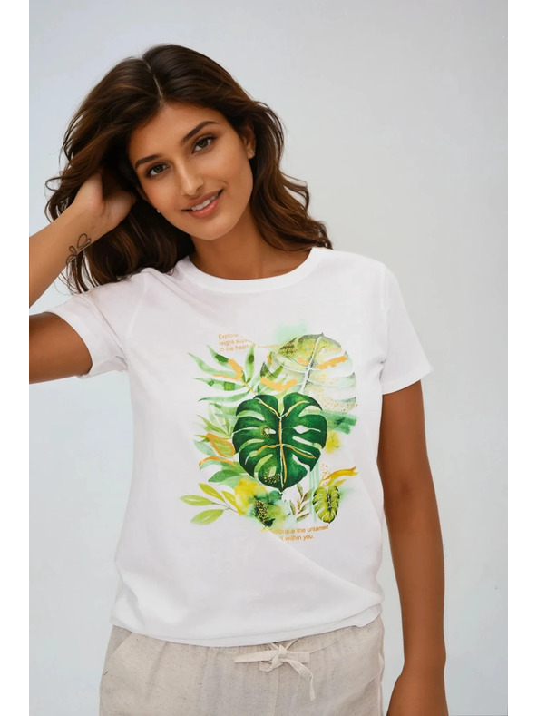 Moodo Ženska bijela majica s printom