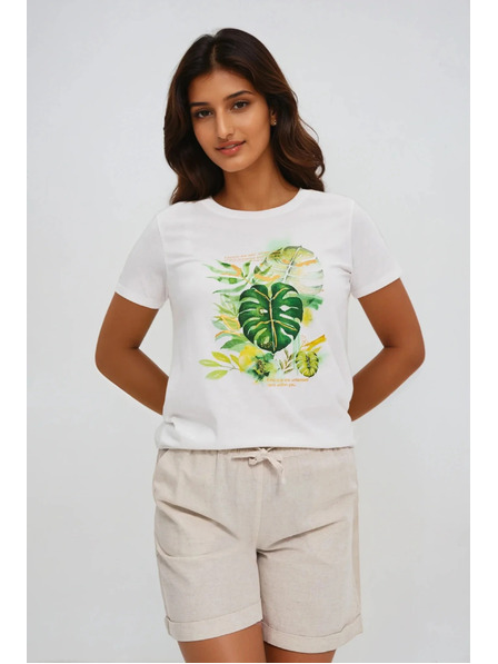 Moodo Ženska bijela majica s printom