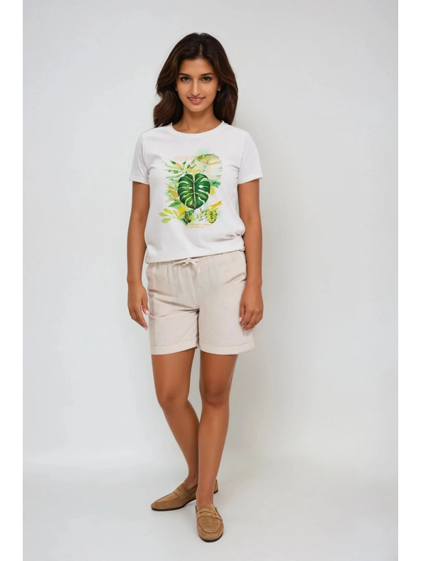 Moodo Ženska bijela majica s printom