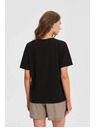 Moodo Ženska crna majica s printom