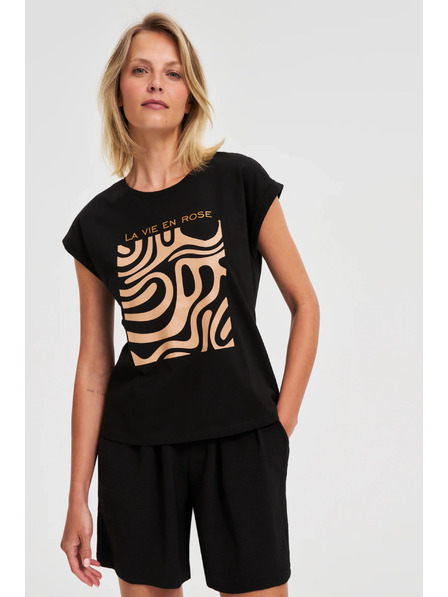 Moodo Ženska majica Moodo – crna