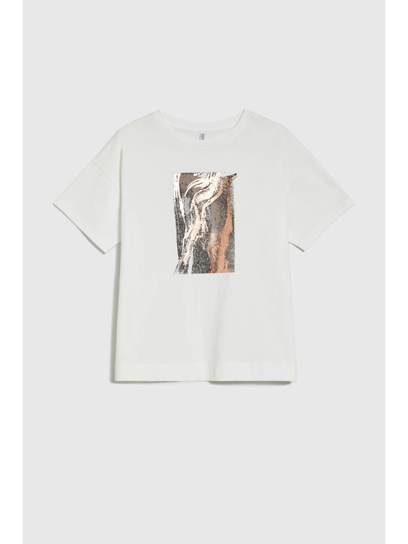 Moodo Ženska majica s printom Moodo – bijela boja