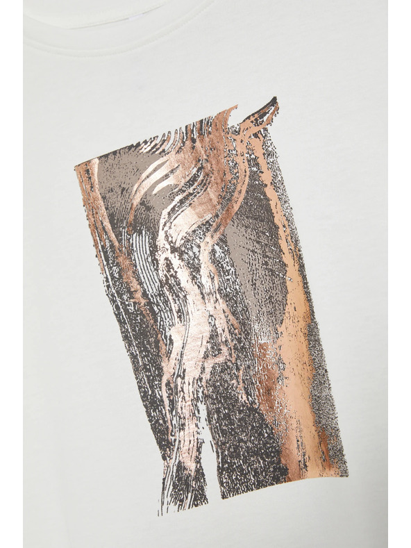 Moodo Ženska majica s printom Moodo – bijela boja