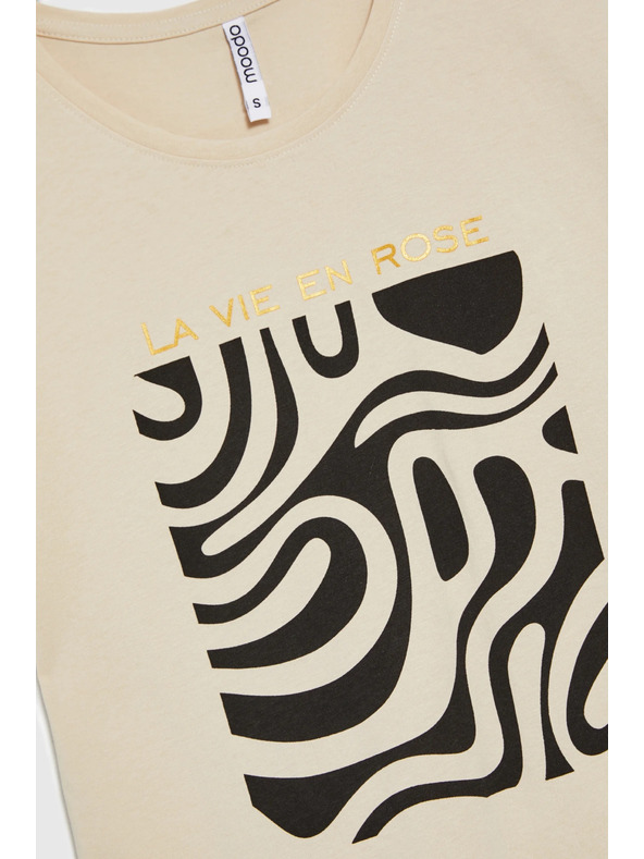 Moodo Ženska majica Moodo – bež