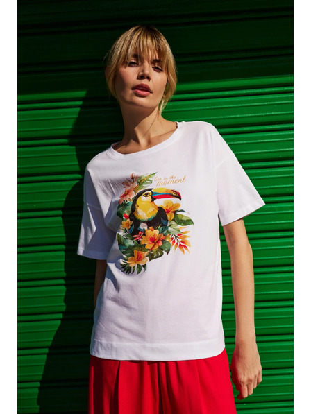 Moodo Ženska majica Moodo – bijela