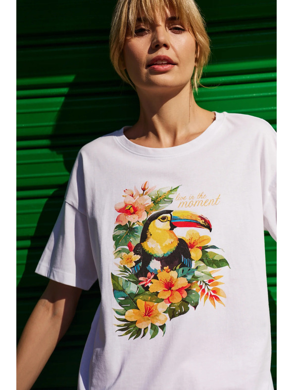 Moodo Ženska majica Moodo – bijela