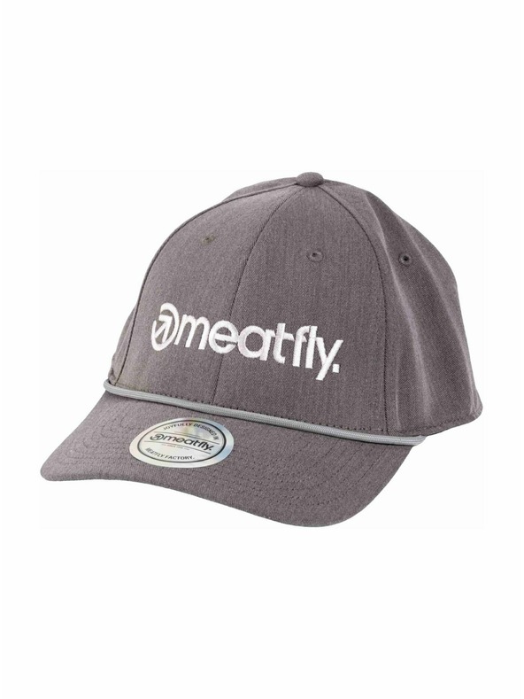 Meatfly Meatfly šilterica Gaten Flexfit Grey / White Logo | Siva | Veličina