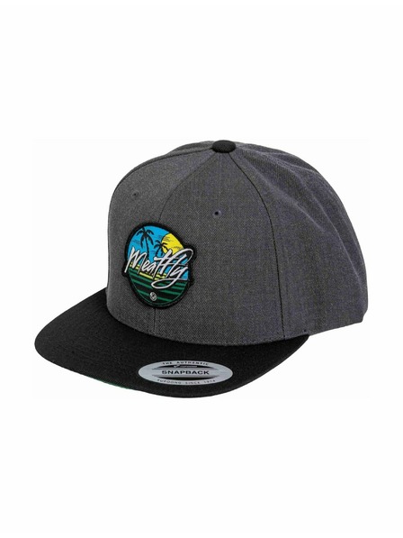 Meatfly Meatfly šilterica Flanker Snapback Beach / Charcoal / Black | Crna