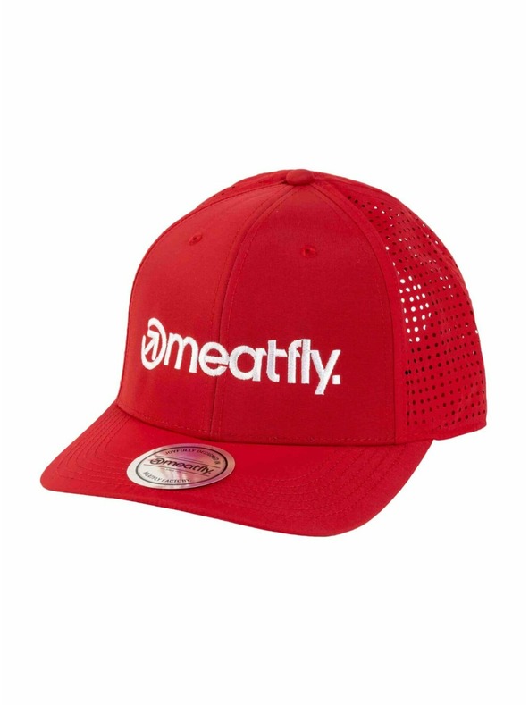 Meatfly Meatfly šilterica Nollie Perfor Cap Red / White Logo | Bijela | Veličina
