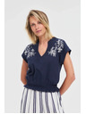 Moodo Ženski top Moodo – boja mornarice