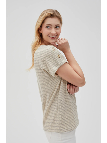 Moodo Ženska majica Moodo – svijetlo bež