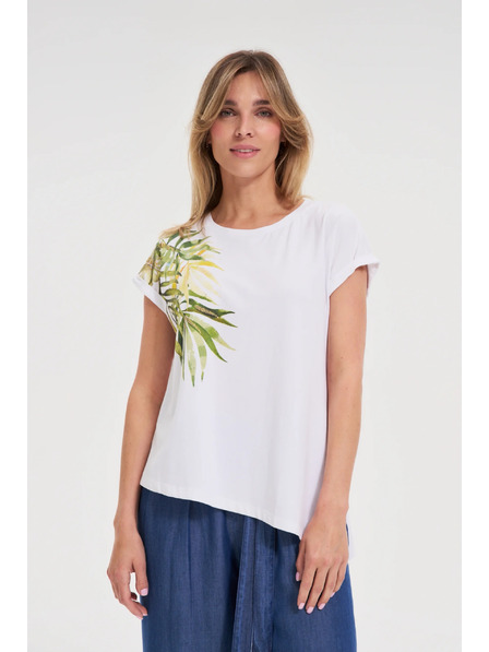 Moodo Ženski asimetrični top Moodo – bijeli