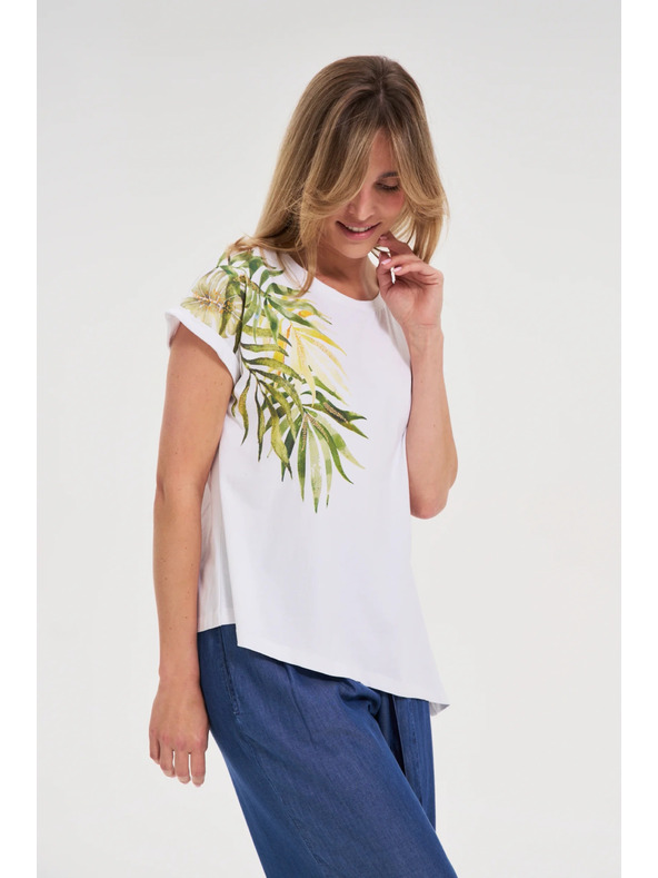 Moodo Ženski asimetrični top Moodo – bijeli