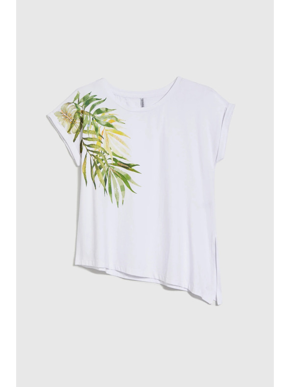 Moodo Ženski asimetrični top Moodo – bijeli