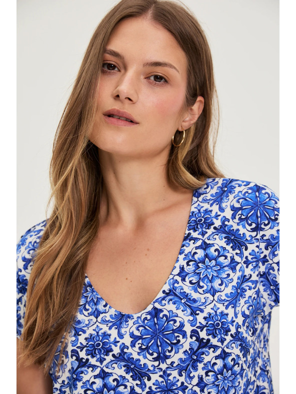 Moodo Ženska majica Moodo – plava