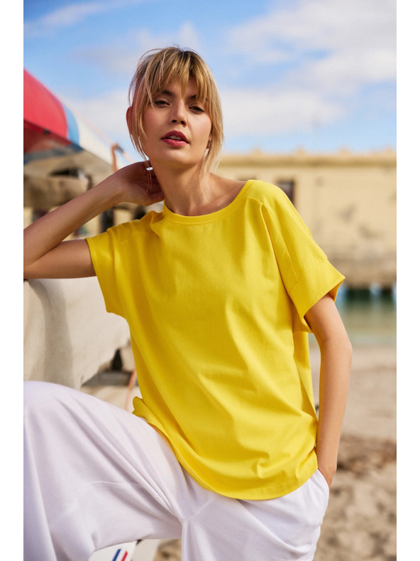 Moodo Ženska pamučna majica Moodo – žuta