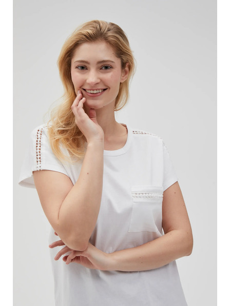 Moodo Ženska majica s džepom Moodo – bijela