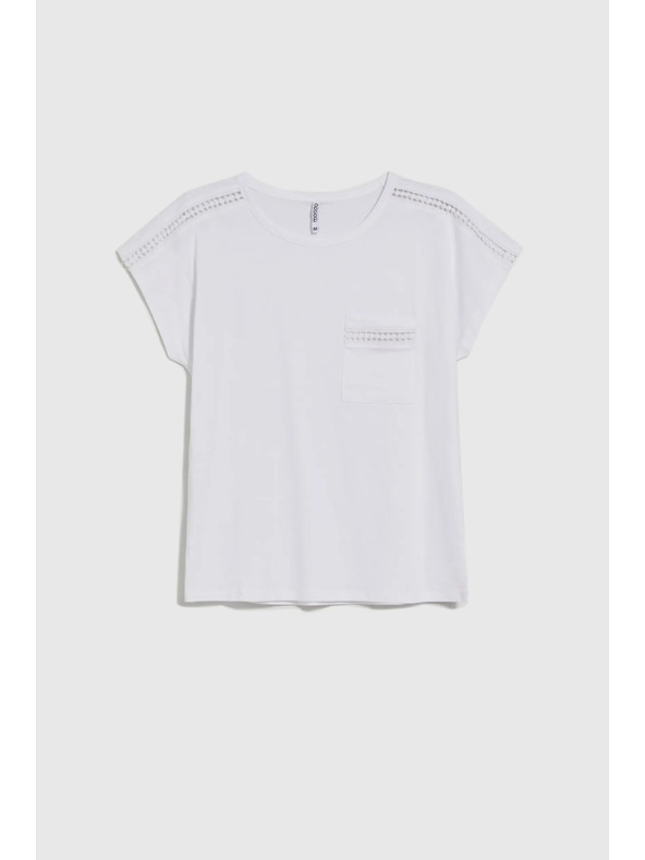 Moodo Ženska majica s džepom Moodo – bijela