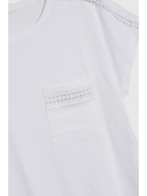 Moodo Ženska majica s džepom Moodo – bijela