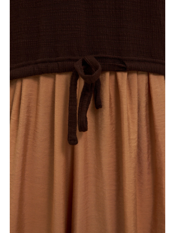 Moodo Smeđa ženska majica s vezivanjem