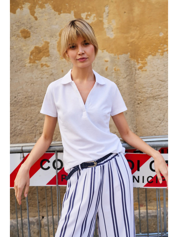 Moodo Bijela ženska polo majica