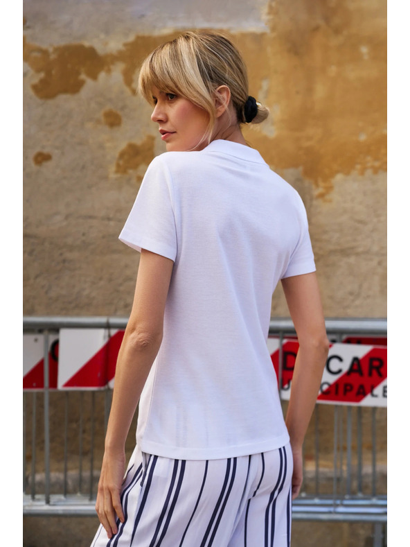 Moodo Bijela ženska polo majica