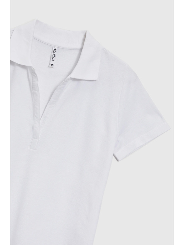 Moodo Bijela ženska polo majica