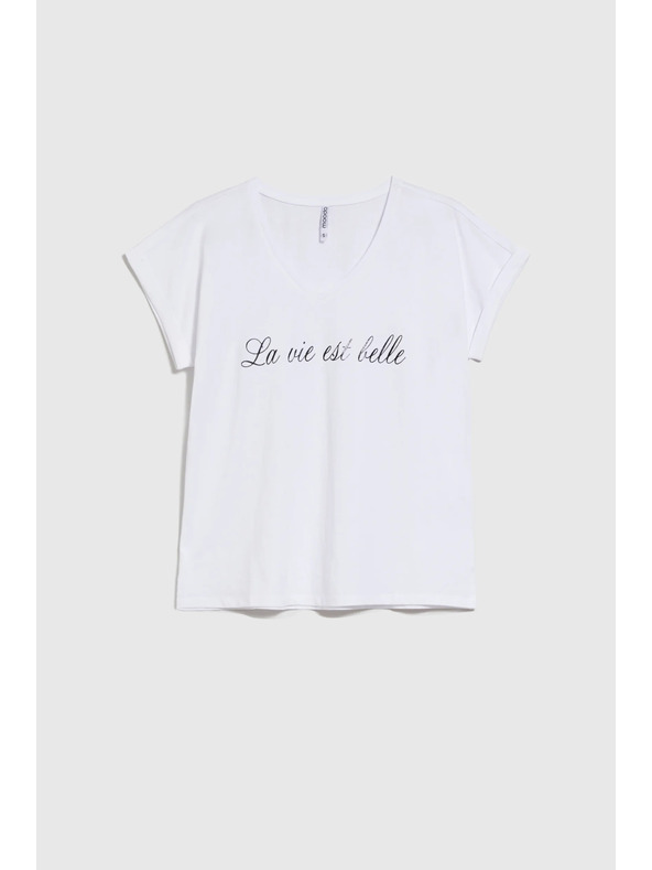 Moodo Ženska pamučna majica Moodo – bijela boja