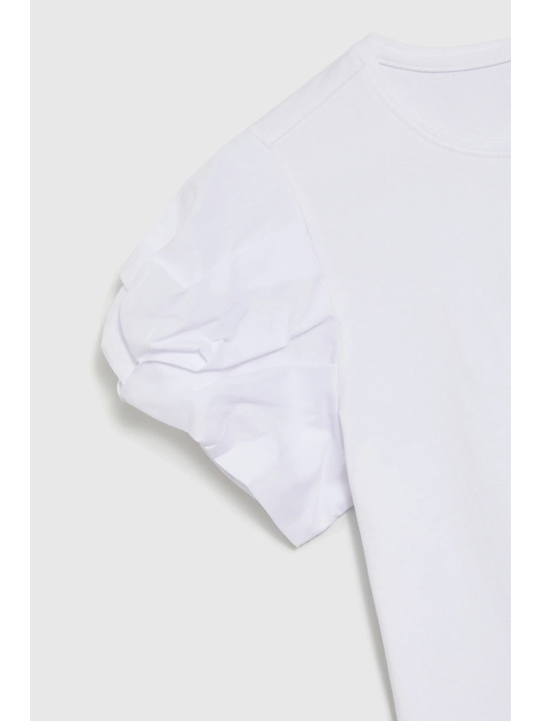 Moodo Bijeli top s nabranim rukavima