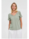 Moodo Zeleni ženski top s prozirnim leđima