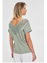 Moodo Zeleni ženski top s prozirnim leđima