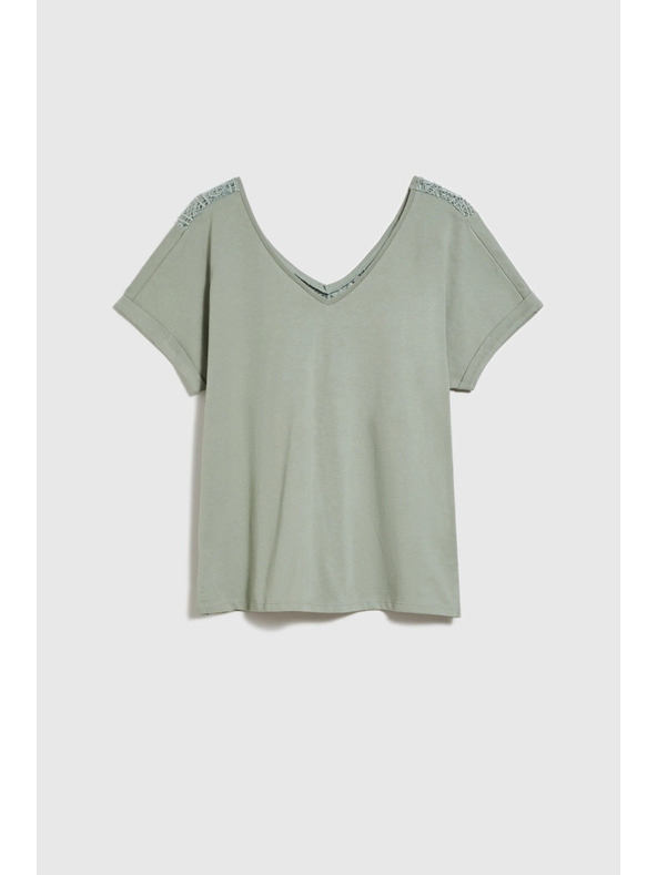 Moodo Zeleni ženski top s prozirnim leđima