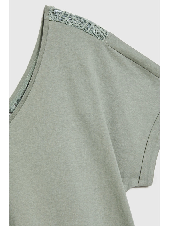 Moodo Zeleni ženski top s prozirnim leđima