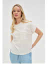 Moodo Ženski top s džepom - bijeli