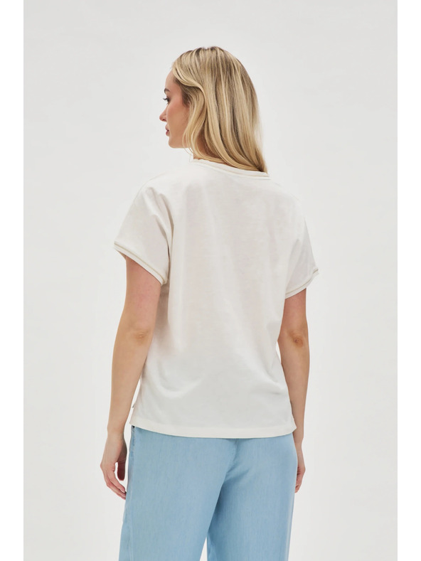 Moodo Ženski top s džepom - bijeli