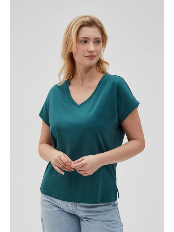 Moodo Ženska majica Moodo – tirkizna