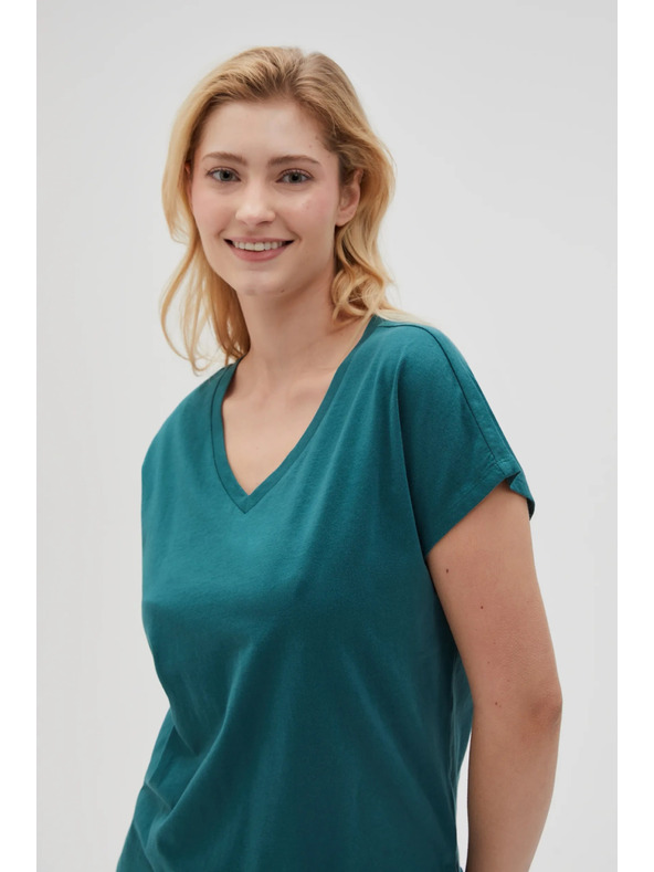 Moodo Ženska majica Moodo – tirkizna