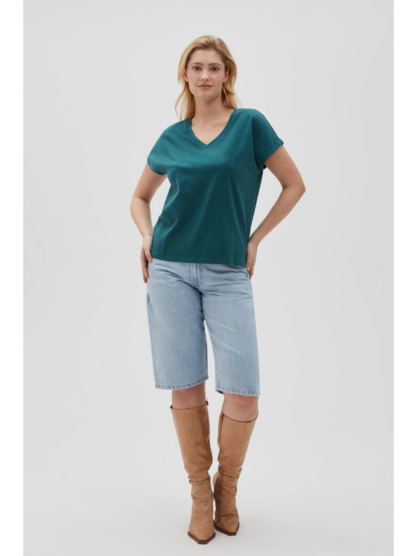 Moodo Ženska majica Moodo – tirkizna