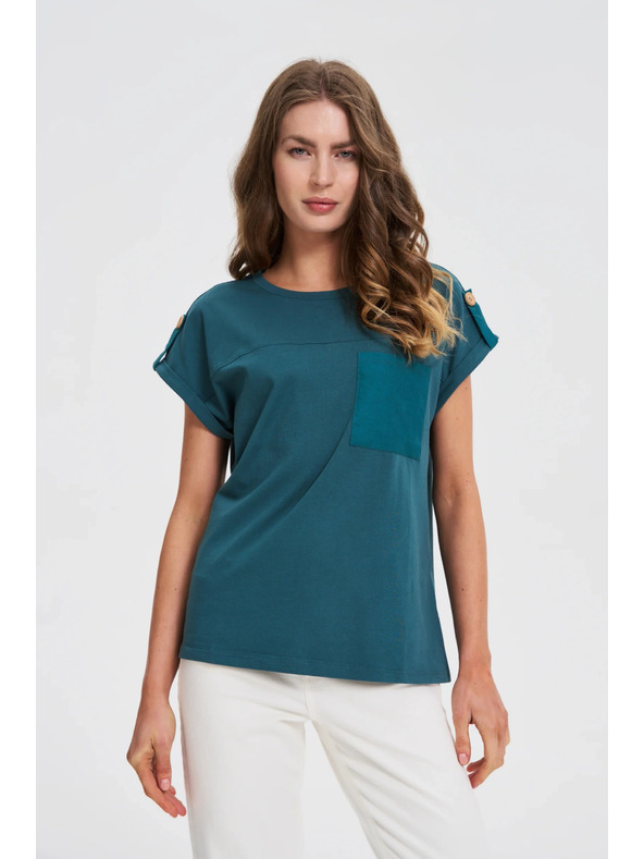 Moodo Ženska majica Moodo – tirkizna
