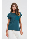 Moodo Ženska majica Moodo – tirkizna