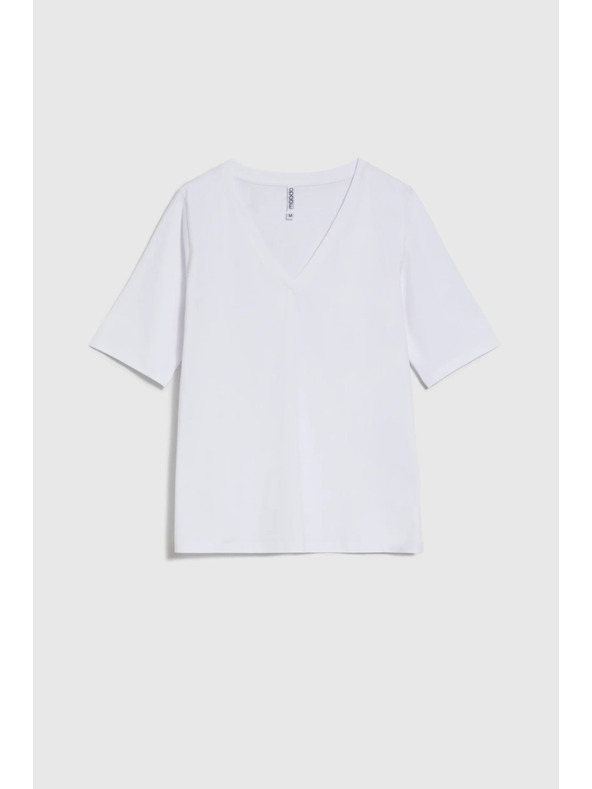 Moodo Bijeli basic top s 3/4 rukavima Moodo