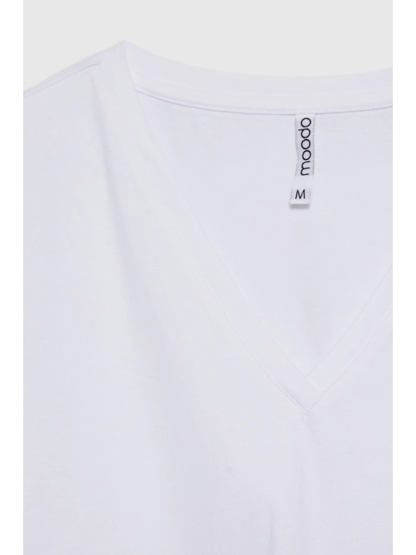 Moodo Bijeli basic top s 3/4 rukavima Moodo