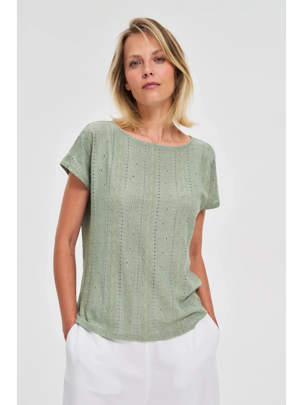 Moodo Ženska majica Moodo – maslinasta