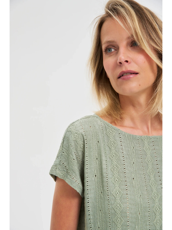 Moodo Ženska majica Moodo – maslinasta