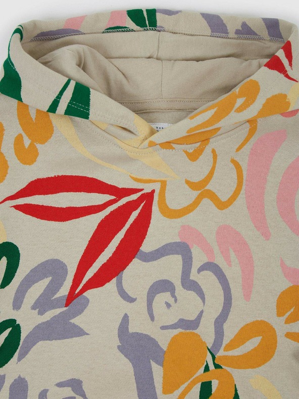 GAP Baby floral majica s kapuljačom GAP