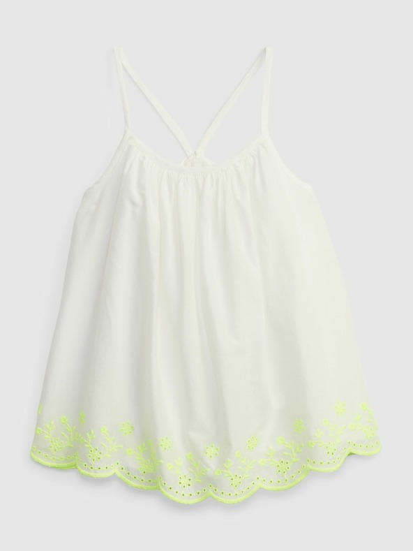 GAP Baby laneni top s Madeirom GAP