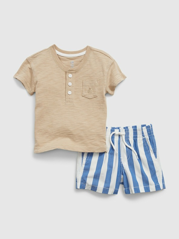 GAP Baby set majica i prugaste kratke hlačice GAP